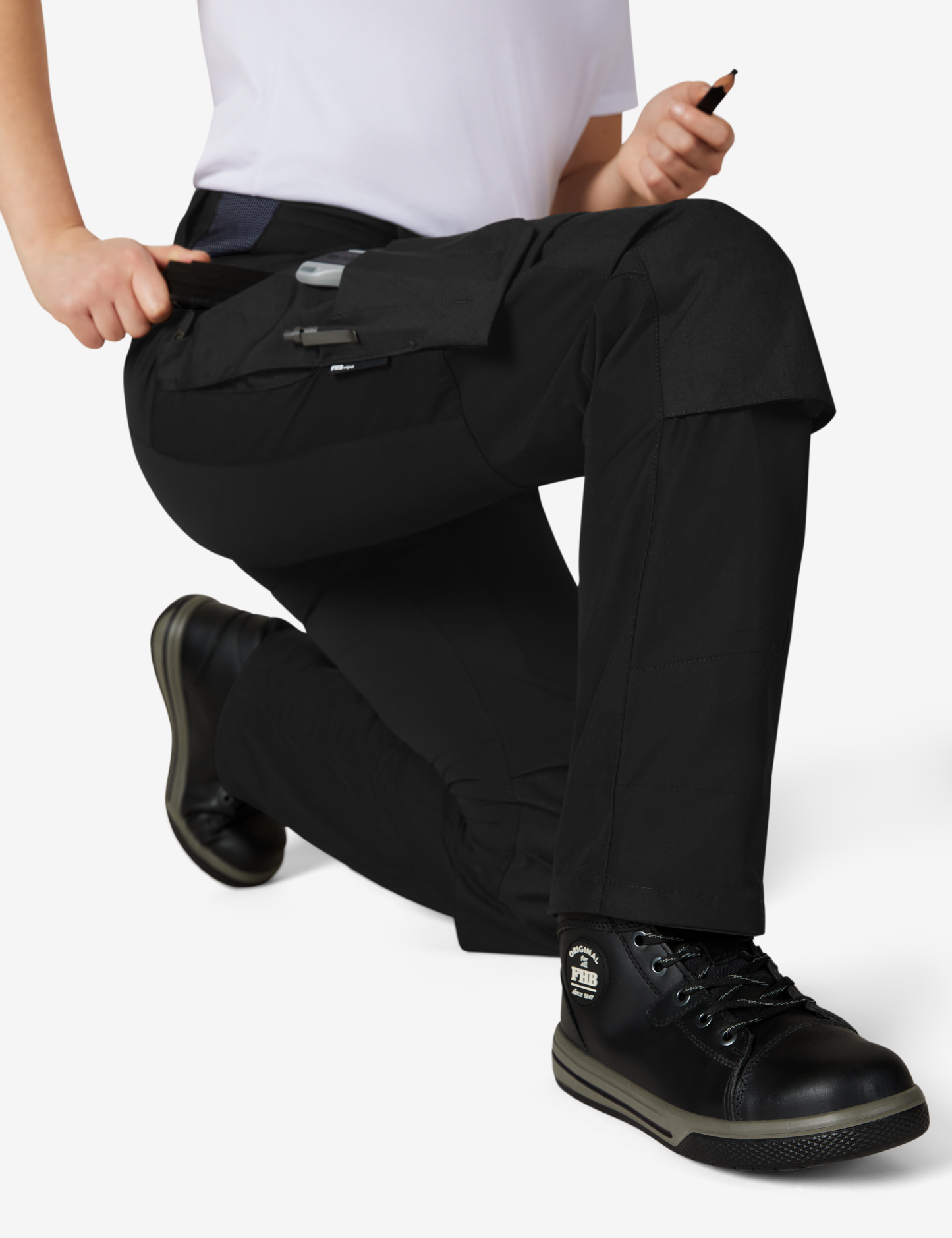 FHB Olli Zunfthose leicht und elastisch Schwarz 12373 + gratis FHB Zimmermann Cap Tim