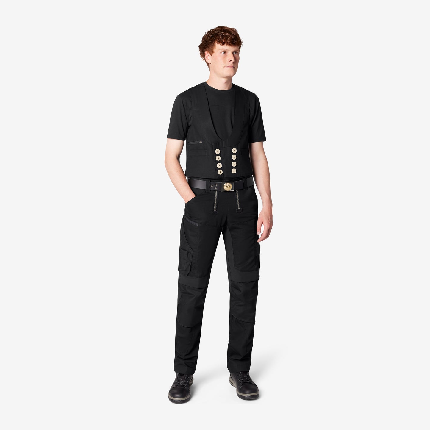 FHB Maxi Arbeitshose Zunfthose Stretch Schwarz 12271 + gratis FHB Caspar Kniepolster