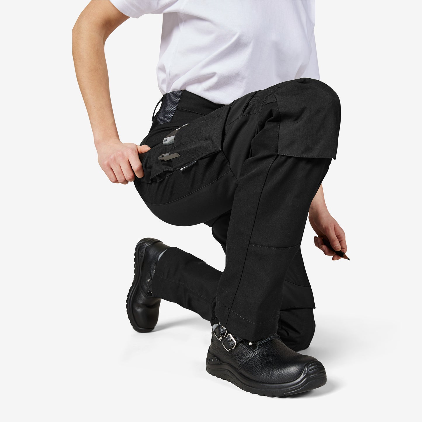 FHB Maxi Arbeitshose Zunfthose Stretch Schwarz 12271 + gratis FHB Caspar Kniepolster