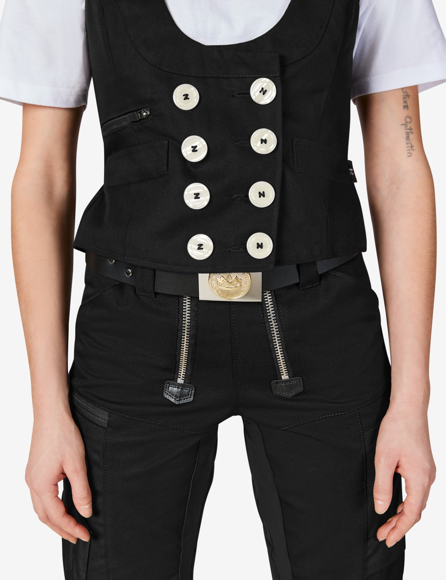 FHB Damen Zunftweste Herdis aus Canvas Schwarz 12215