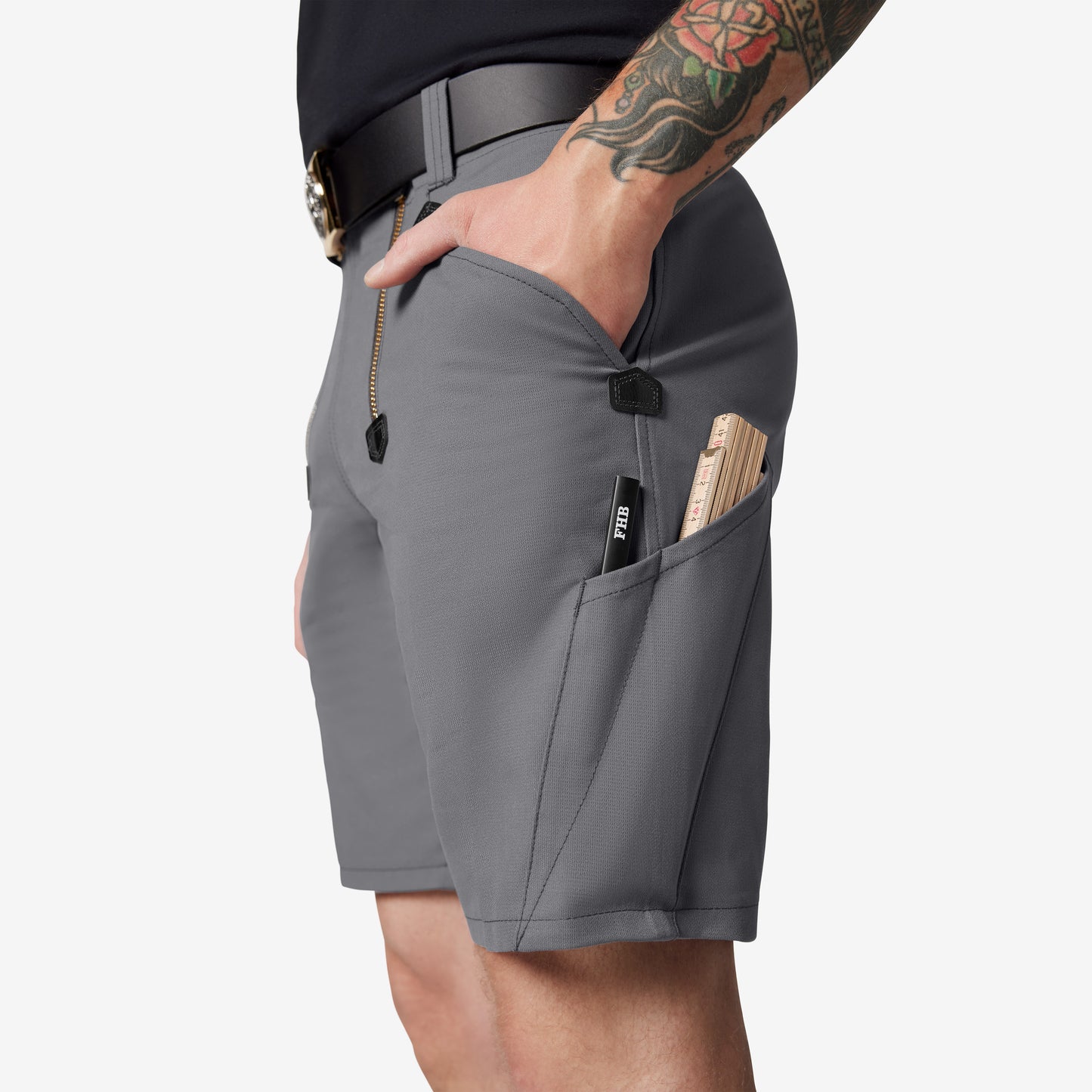 FHB Wim Zunftshorts Rips-Moleskin 10033 + gratis FHB Malte Messertasche Spezial