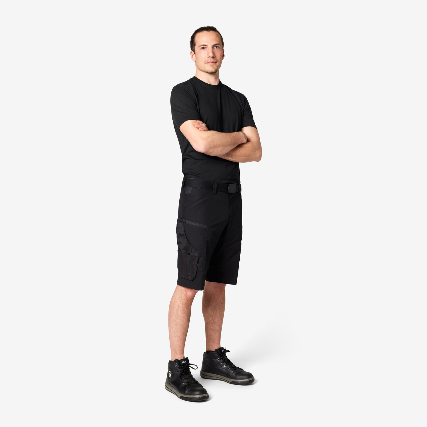 FHB Kim Stretch Bermuda Arbeitshorts Schwarz 125200 + gratis Zimmermannsbleistift