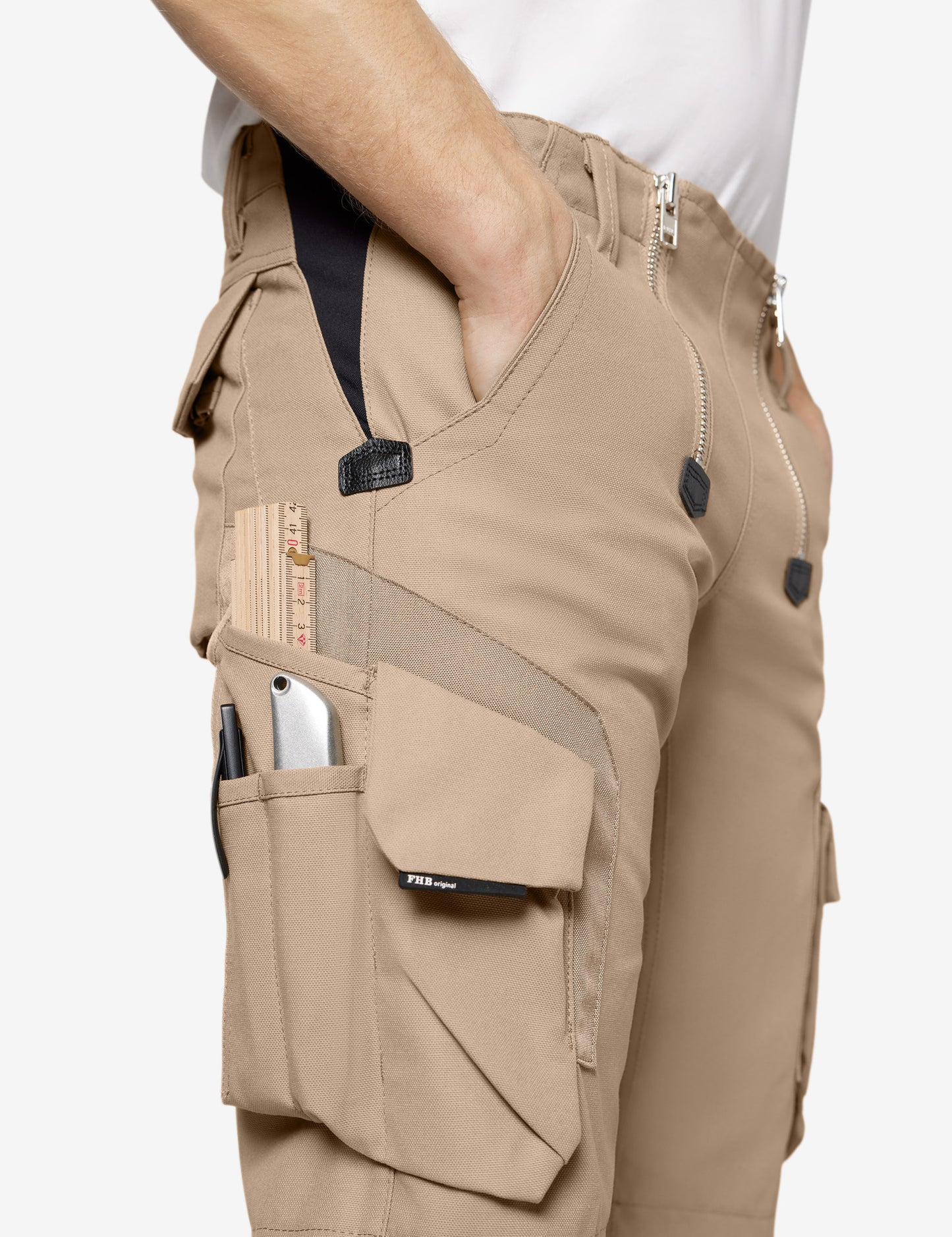 FHB Sascha Zunft-Bermuda Shorts Canvas 11012 + gratis FHB Tristan Messertasche