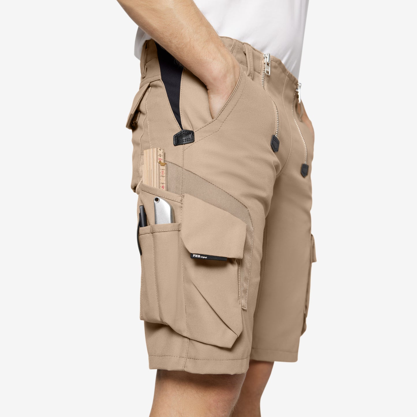 FHB Sascha Zunft-Bermuda Shorts Canvas 11012 + gratis FHB Tristan Messertasche