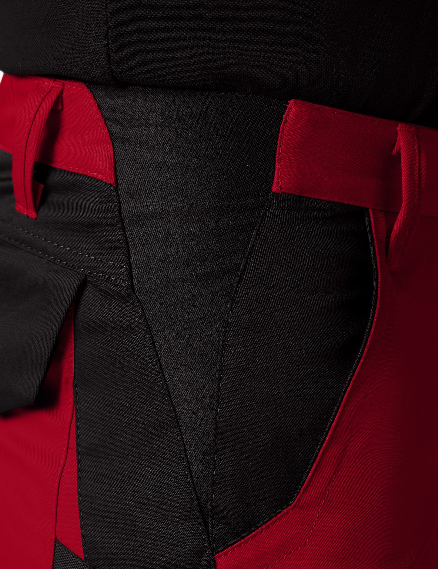 FHB Florian Arbeitshose Bundhose Rot/Schwarz 125100