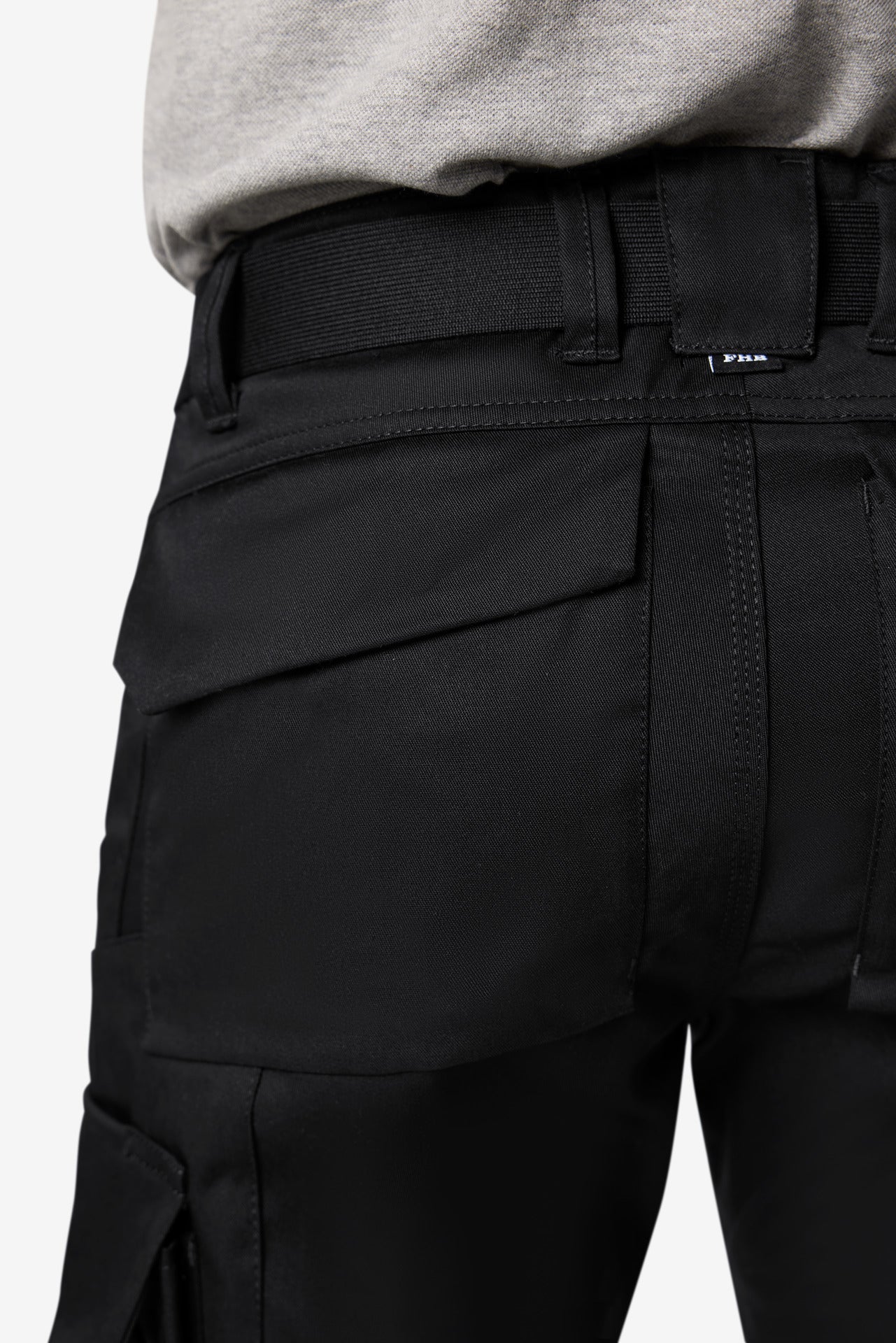 125700 2x FHB Werner Arbeitshose Bundhose Schwarz + gratis FHB T-Shirt Zimmermann