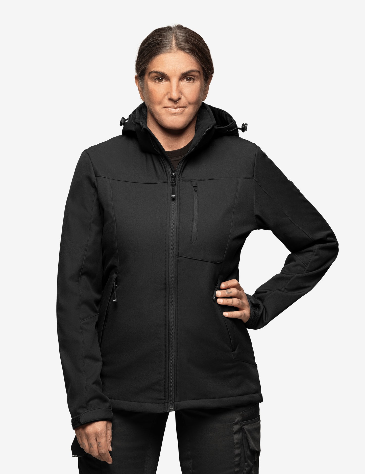 FHB Julia Damen Softshelljacke Schwarz 79120