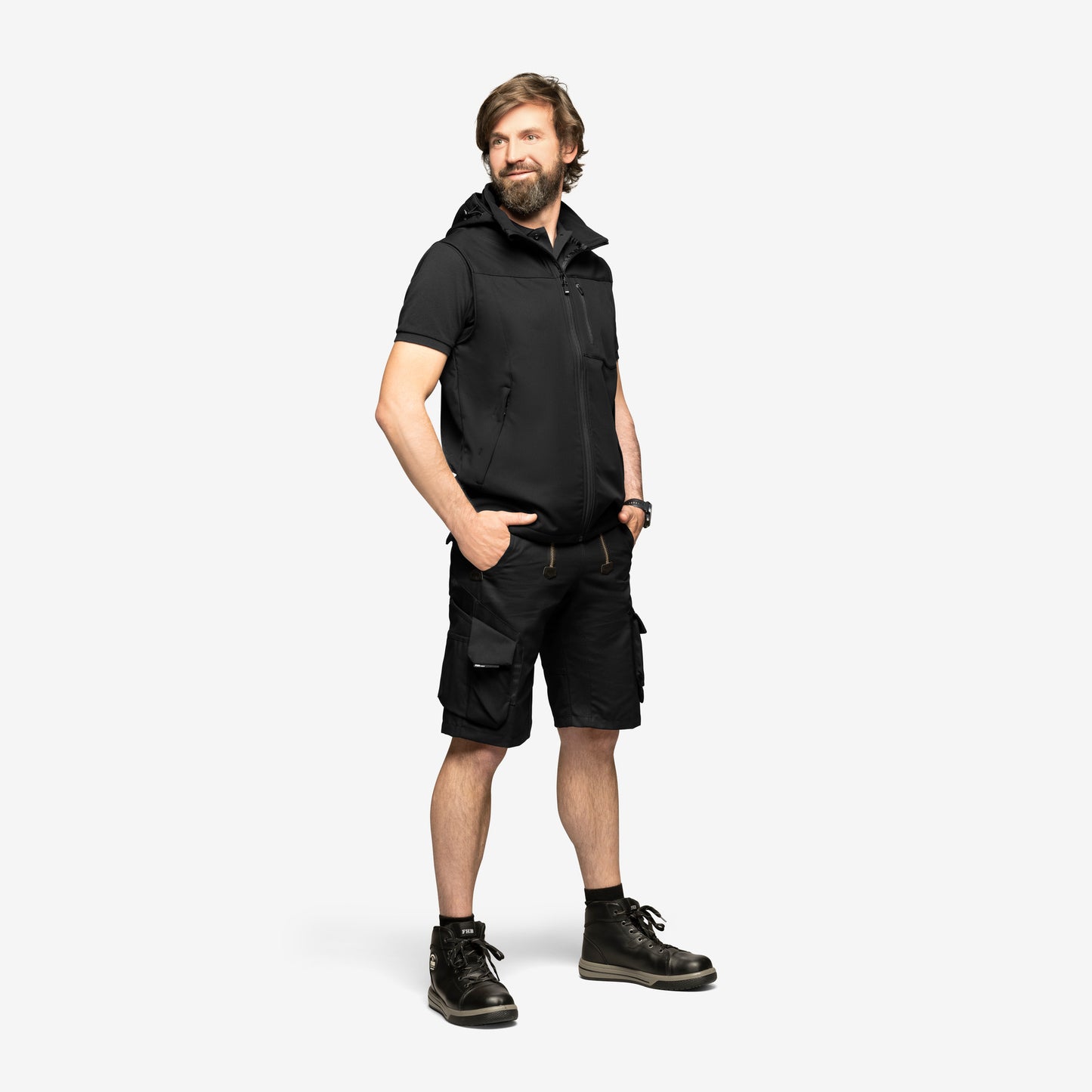 FHB Sascha Zunft-Bermuda Shorts Canvas 11012 + gratis FHB Tristan Messertasche