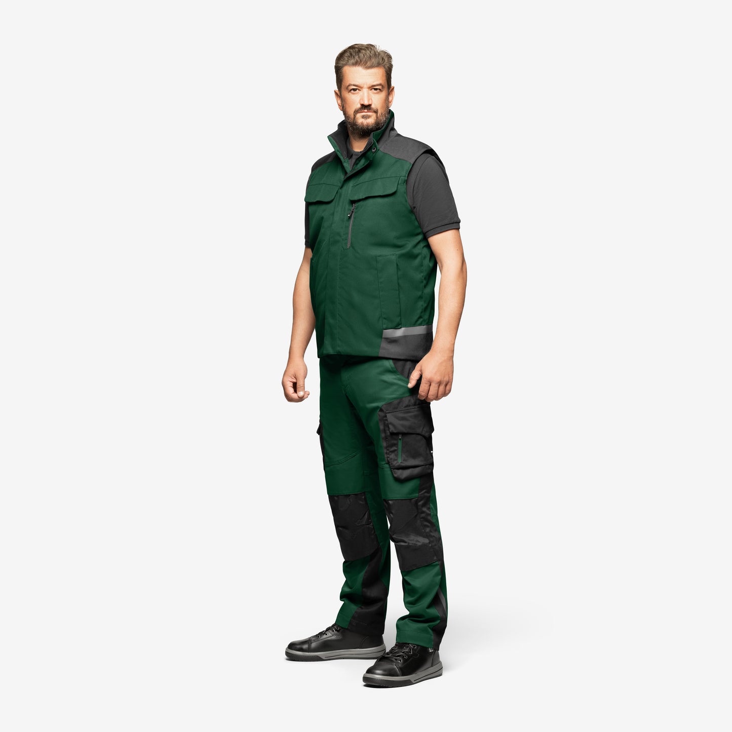 FHB Florian Arbeitshose Bundhose Grün/Schwarz 125100