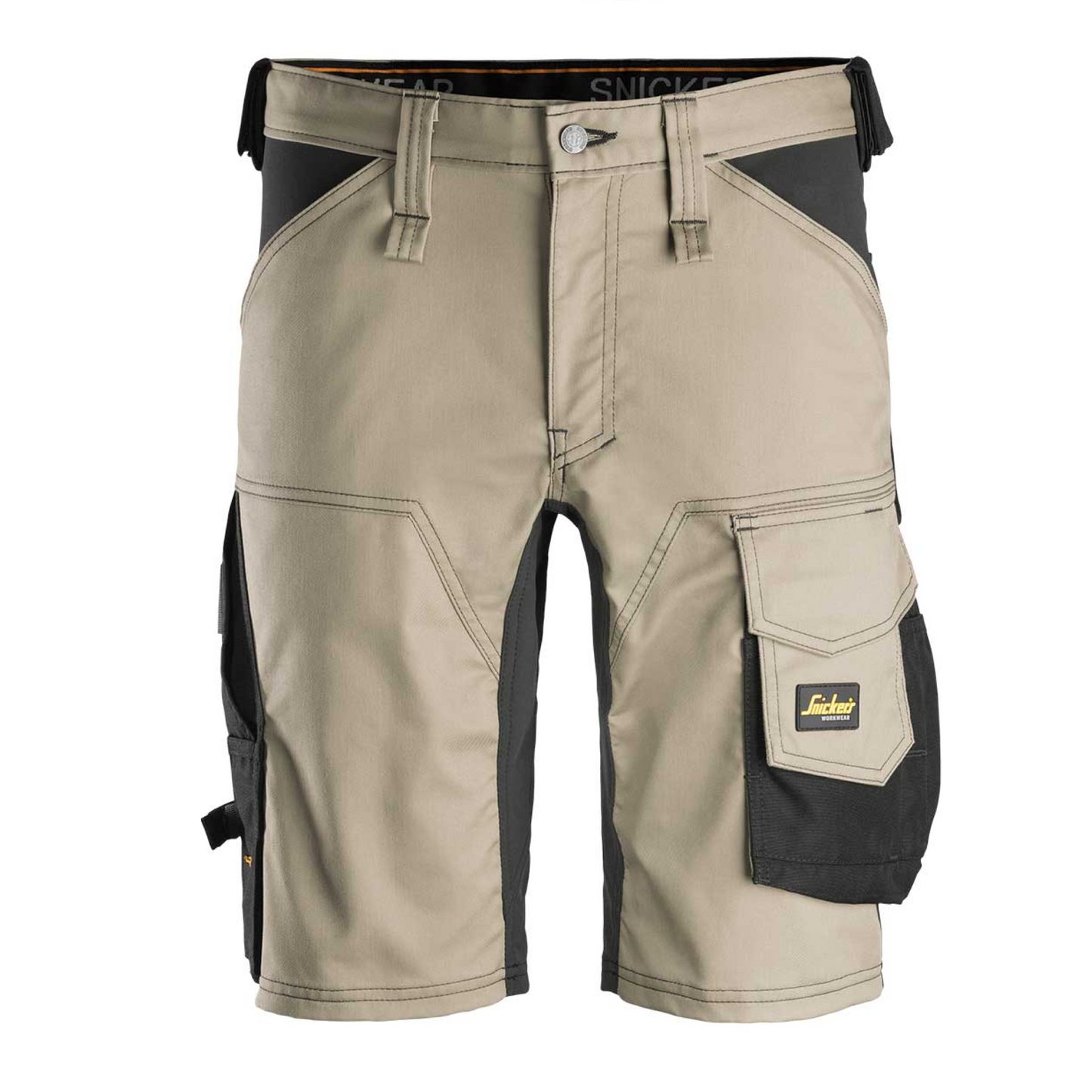 Snickers AllroundWork Stretch Shorts Khaki/Schwarz 6143