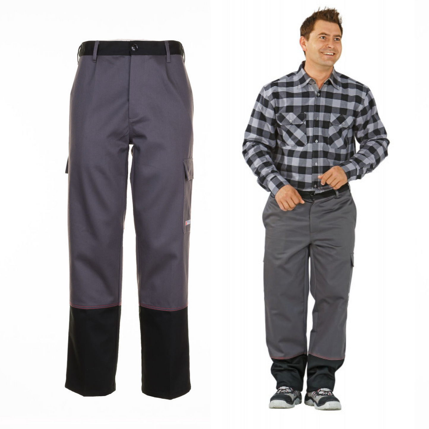 Planam Weld Shield Bundhose Hitze-/Schweißerschutz Grau/Schwarz 5520