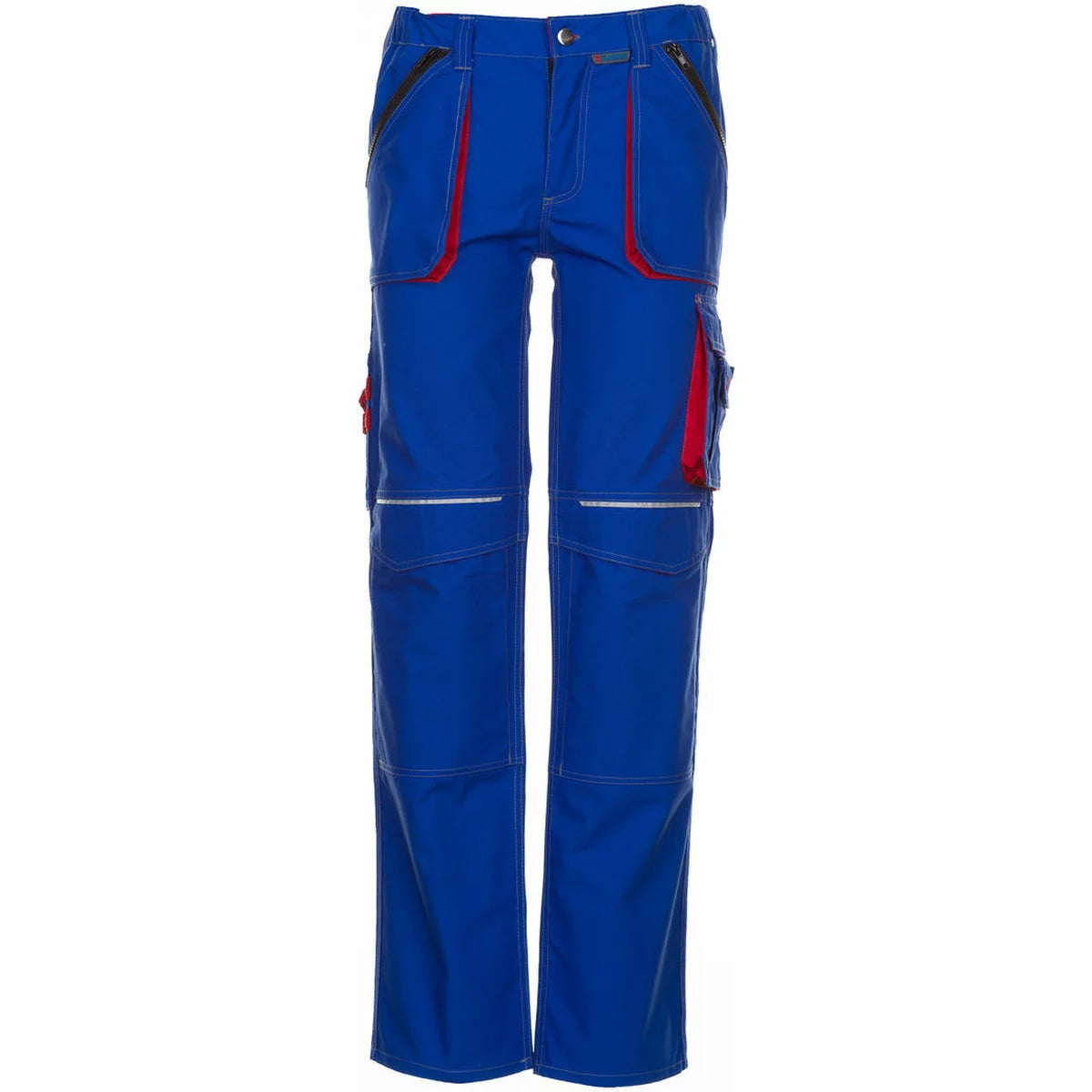 Planam Basalt Bundhose Arbeitshose kornblumenblau/rot 2821