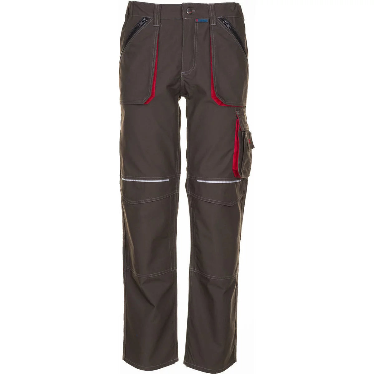 Planam Basalt Bundhose Arbeitshose oliv/rot 2823