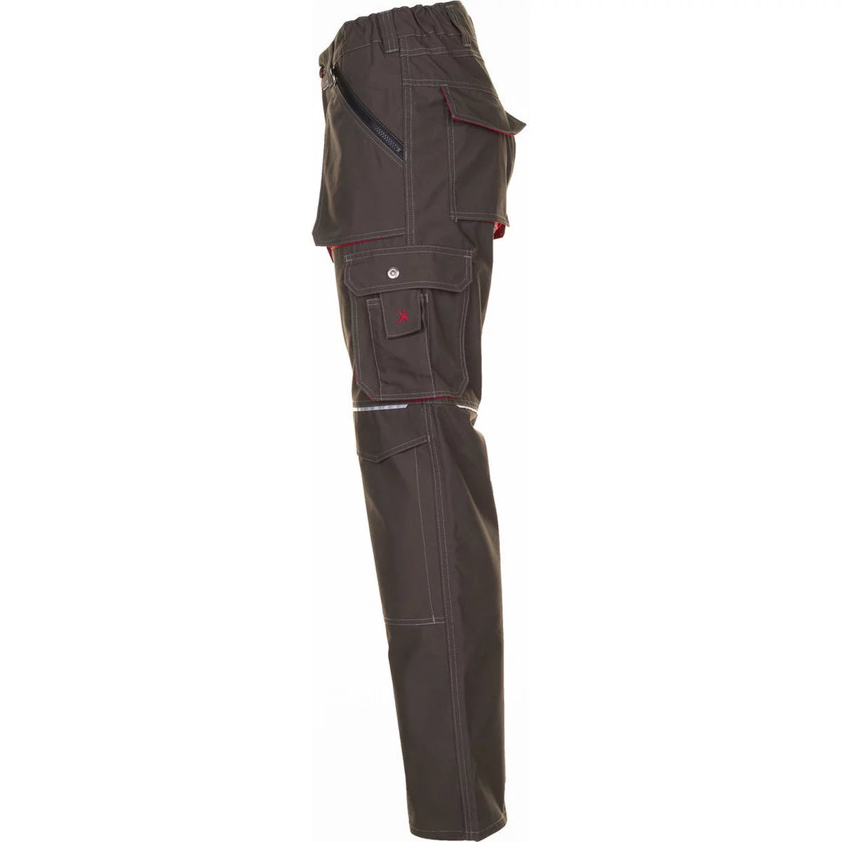 Planam Basalt Bundhose Arbeitshose oliv/rot 2823