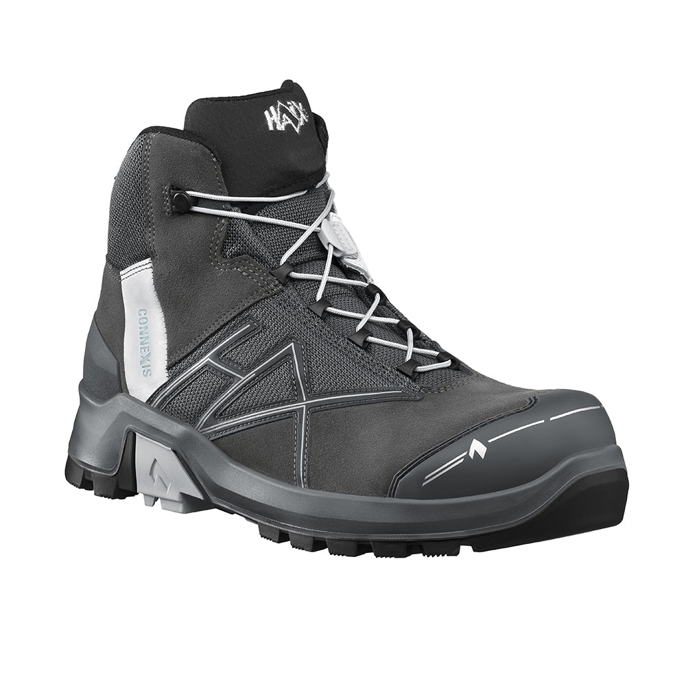 Haix Connexis Safety+ GTX LTR mid Sicherheitsschuhe S3 Grau/Silber 631010