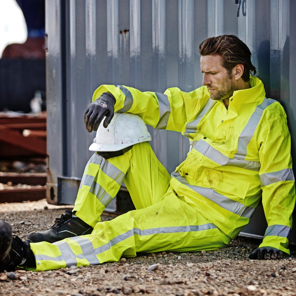 Elka Dry Zone D-Lux PU Regenjacke Hi-Vis mit Reflexstreifen 026300R