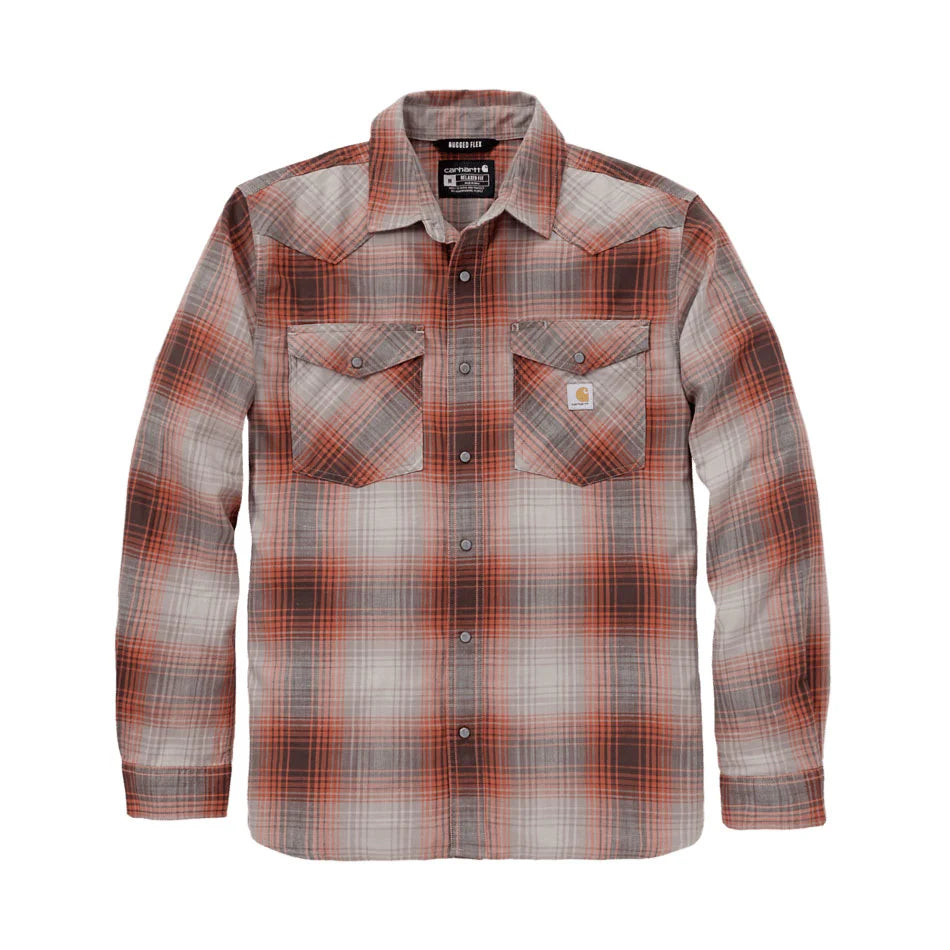 Carhartt Herren Flanellhemd Montana Bozeman Rot 107016 – Relaxed Fit Karohemd