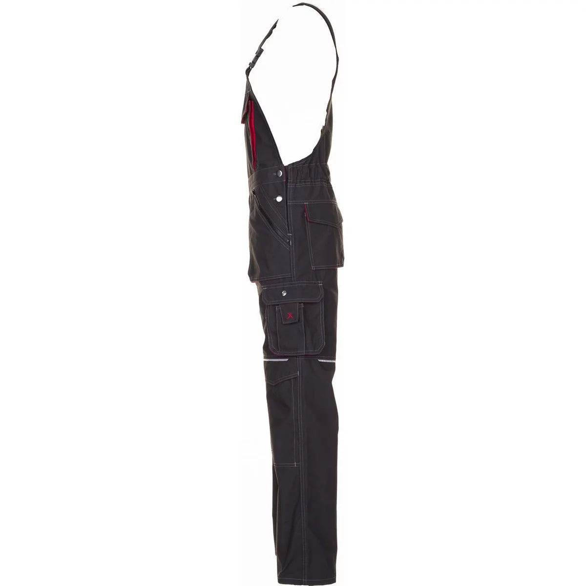 Planam Basalt Latzhose Arbeitshose anthrazit/rot 2830