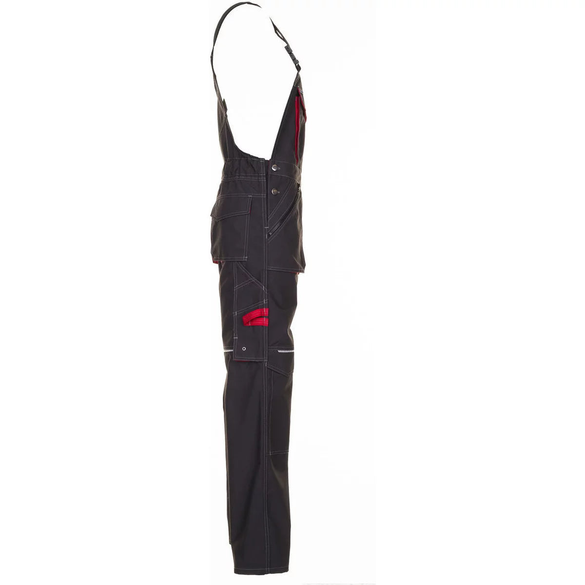 Planam Basalt Latzhose Arbeitshose anthrazit/rot 2830