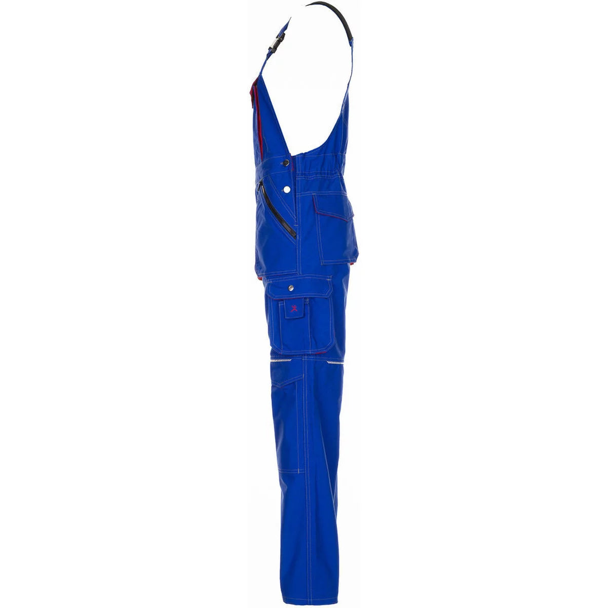 Planam Basalt Latzhose Arbeitshose kornblumenblau/rot 2831