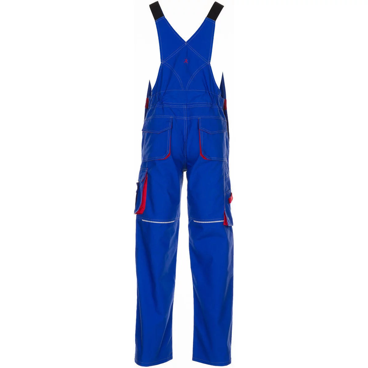 Planam Basalt Latzhose Arbeitshose kornblumenblau/rot 2831