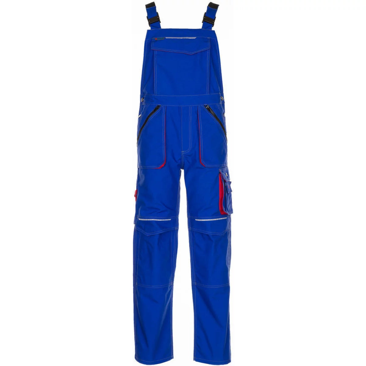Planam Basalt Latzhose Arbeitshose kornblumenblau/rot 2831