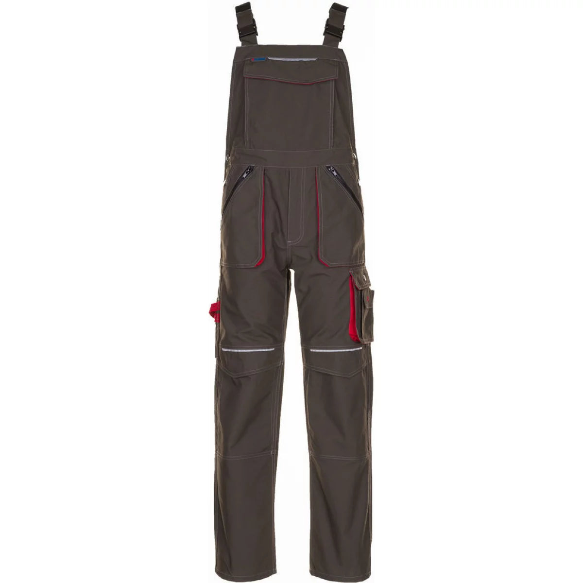 Planam Basalt Latzhose Arbeitshose oliv/rot 2833