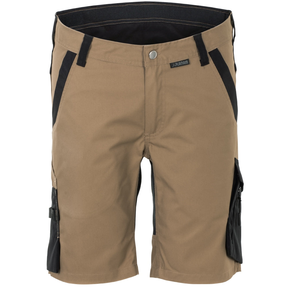 Planam Norit Herren Shorts kurze Arbeitshose Sand/Schwarz 6453