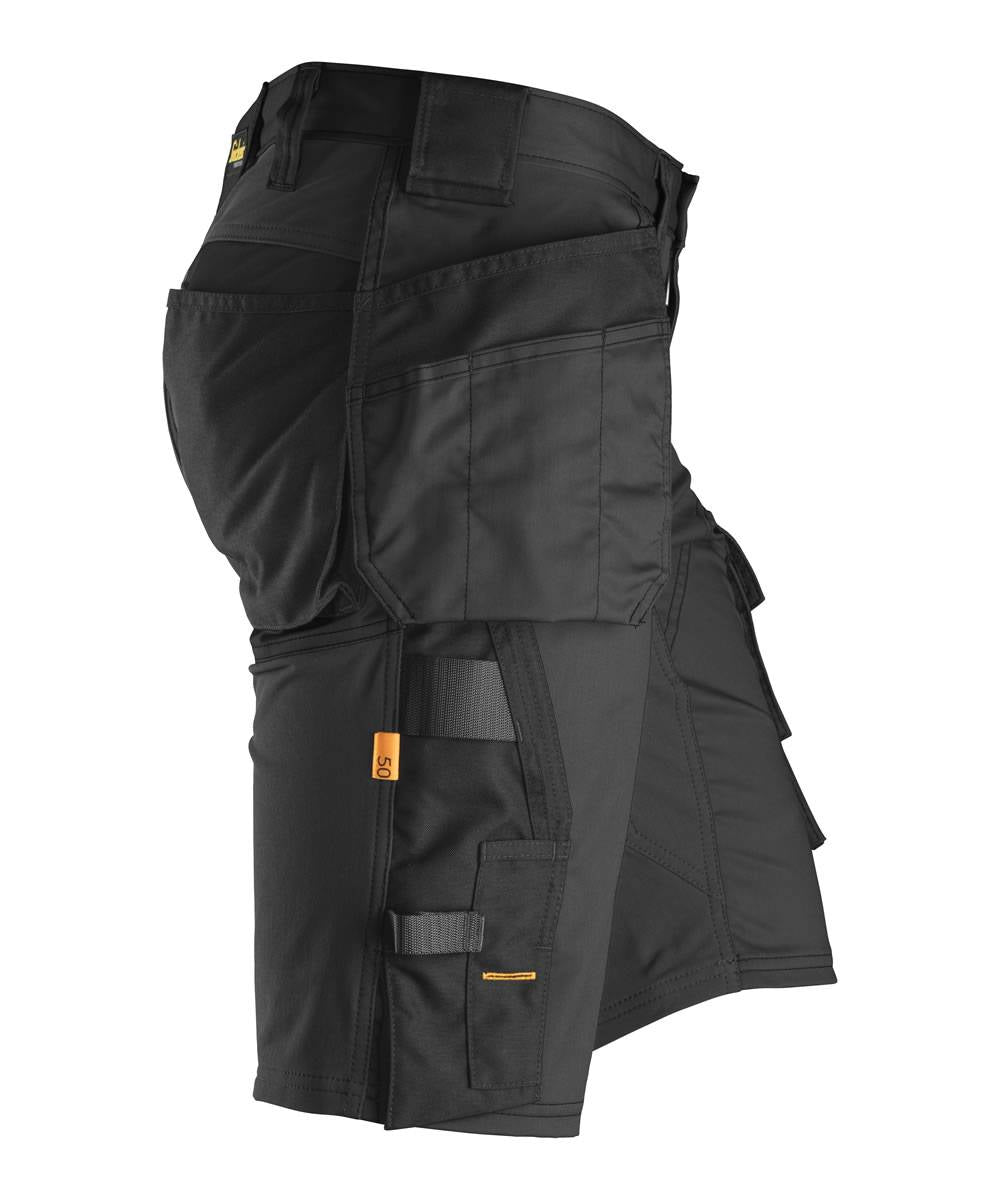 Snickers AllroundWork Stretch Shorts mit Holstertaschen Schwarz 6141