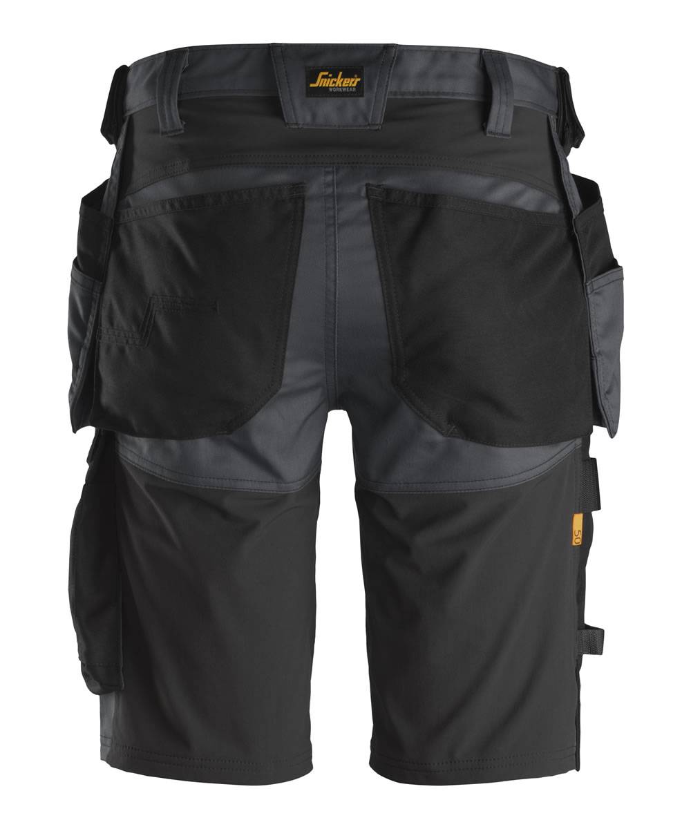 Snickers AllroundWork Stretch Shorts mit Holstertaschen Stahlgrau 6141