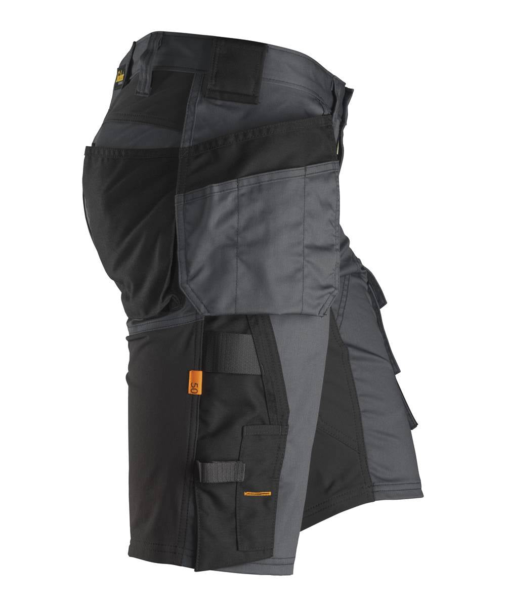 Snickers AllroundWork Stretch Shorts mit Holstertaschen Stahlgrau 6141