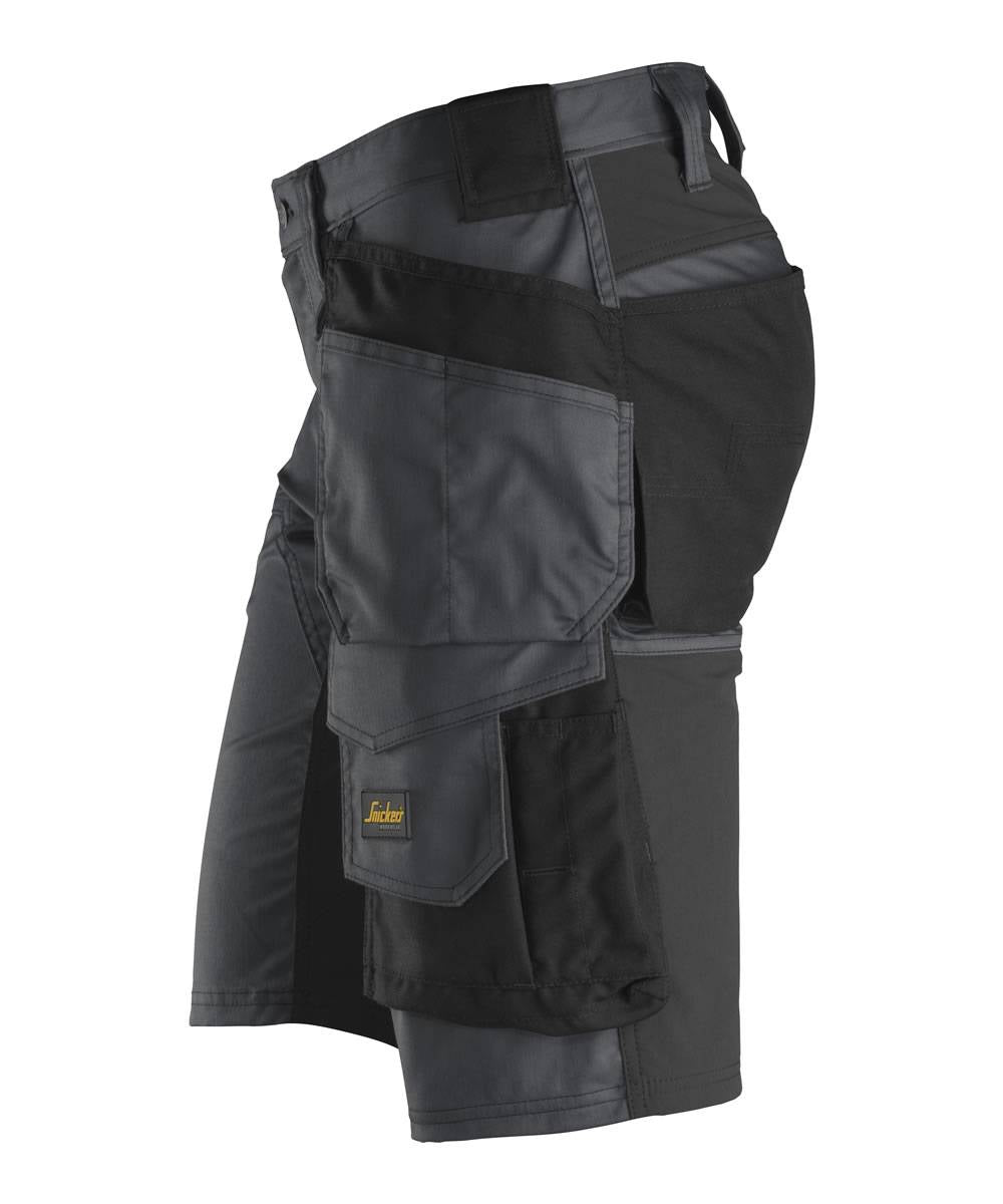 Snickers AllroundWork Stretch Shorts mit Holstertaschen Stahlgrau 6141