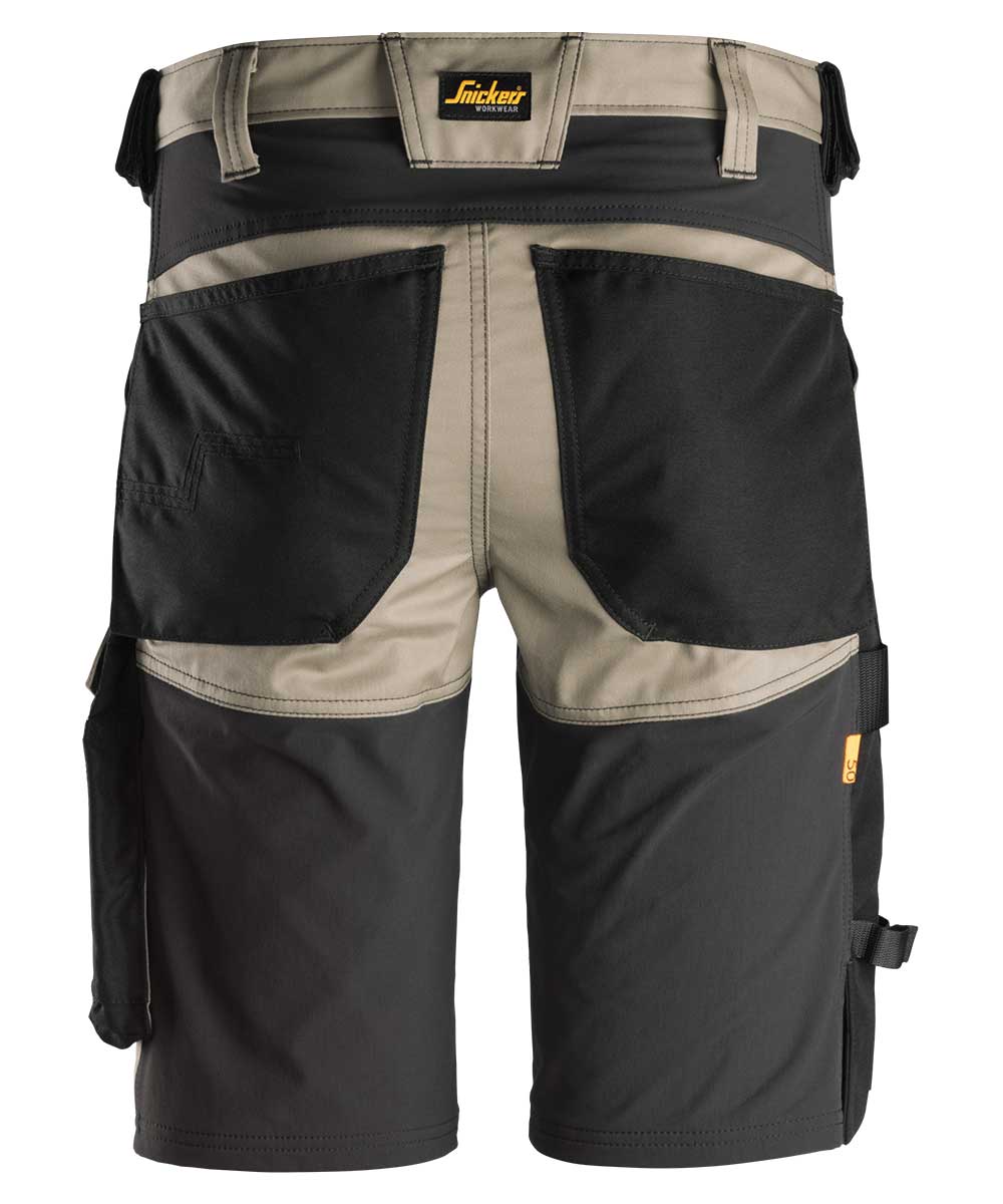 Snickers AllroundWork Stretch Shorts Khaki/Schwarz 6143