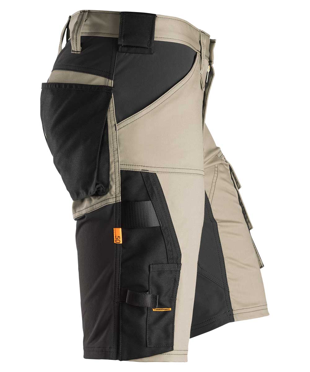 Snickers AllroundWork Stretch Shorts Khaki/Schwarz 6143