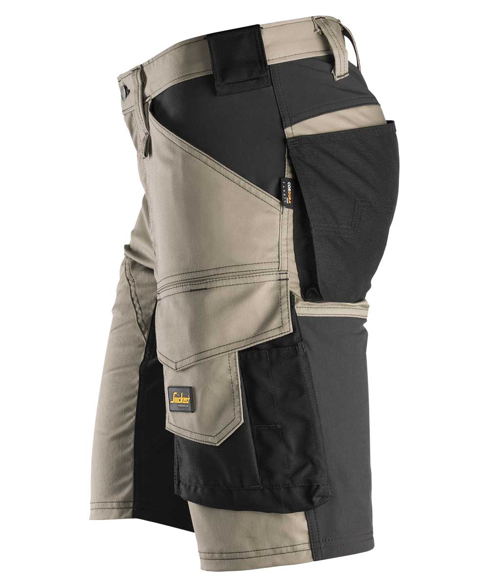 Snickers AllroundWork Stretch Shorts Khaki/Schwarz 6143