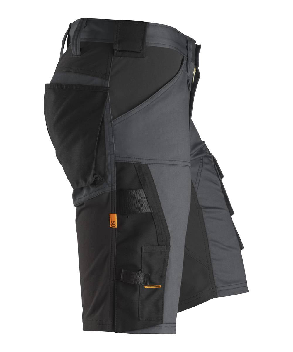 Snickers AllroundWork Stretch Shorts Stahlgrau/Schwarz 6143