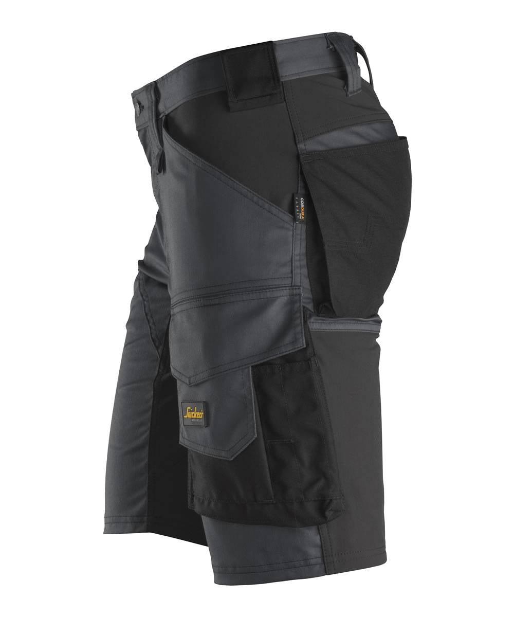 Snickers AllroundWork Stretch Shorts Stahlgrau/Schwarz 6143