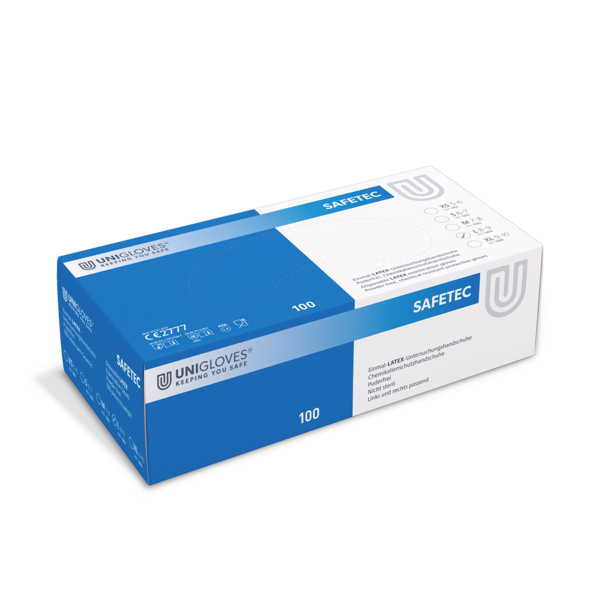 Einweghandschuhe aus Latex Unigloves Safetec (100 Stück) (Kopie)