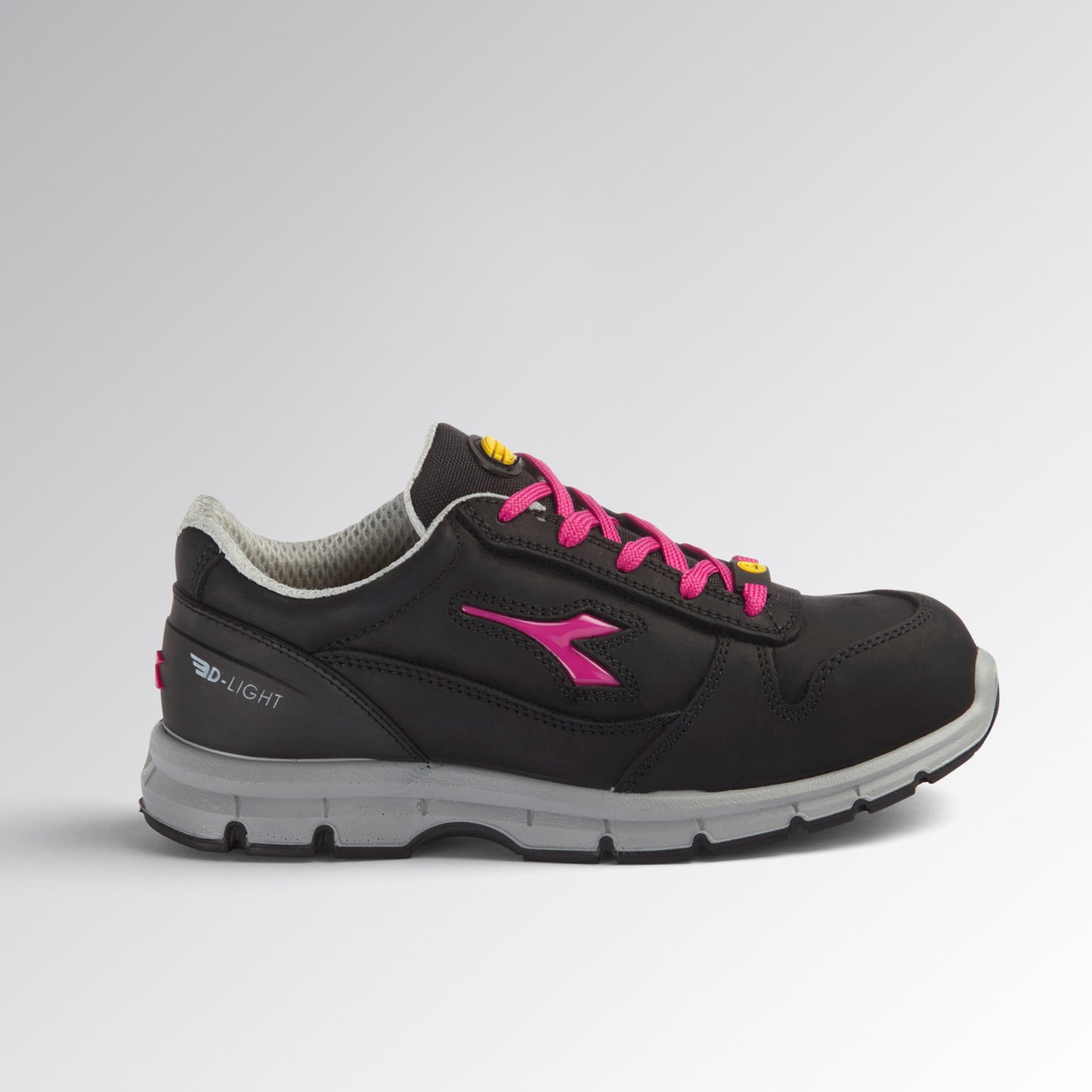 Diadora Run Low Arbeitsschuhe S3 SRC ESD Schwarz/Pink 701.175303