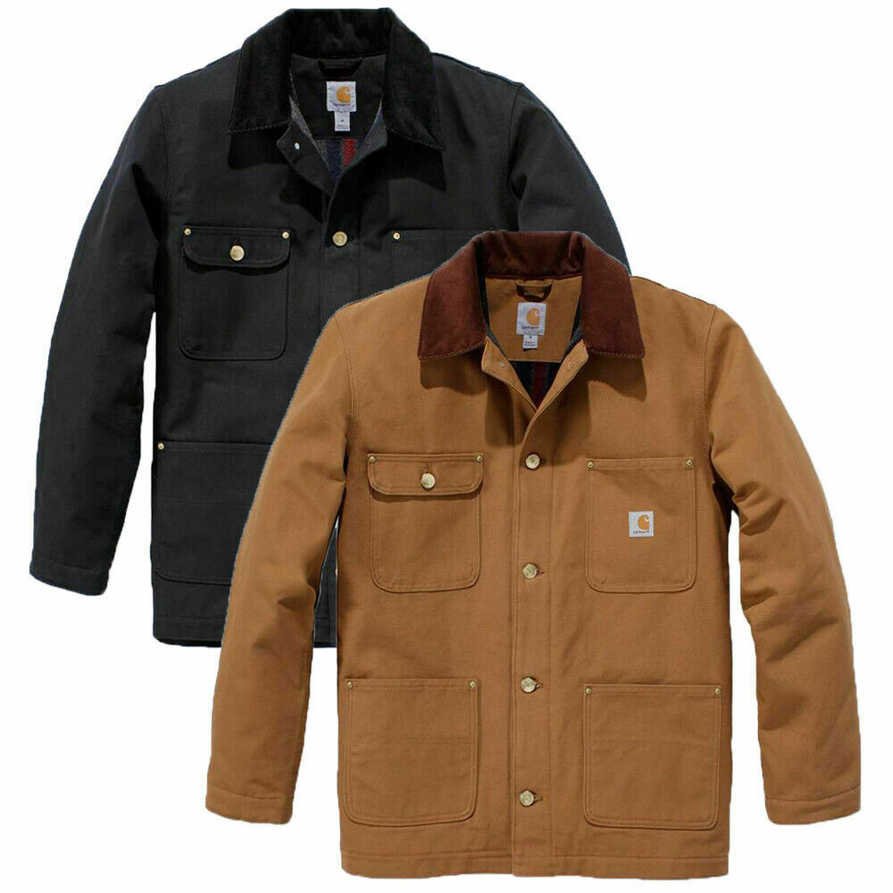 Carhartt Firm Duck Blanket Lined Chore Coat Herren Mantel 103825
