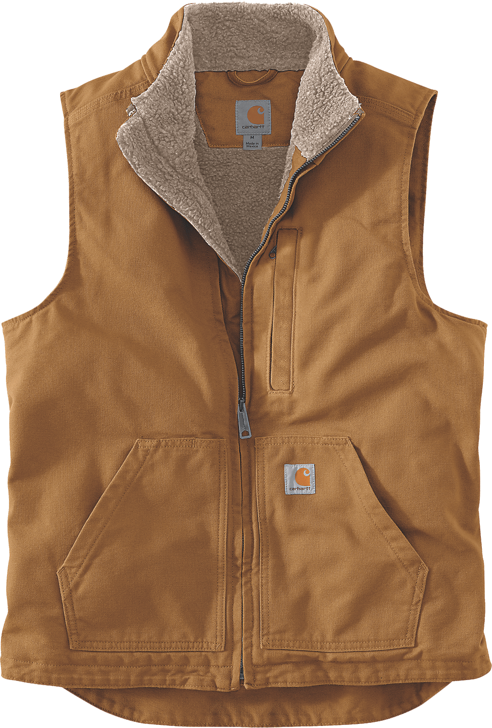 Carhartt Washed Duck Sherpa Lined Mock Neck Herren Weste 104277