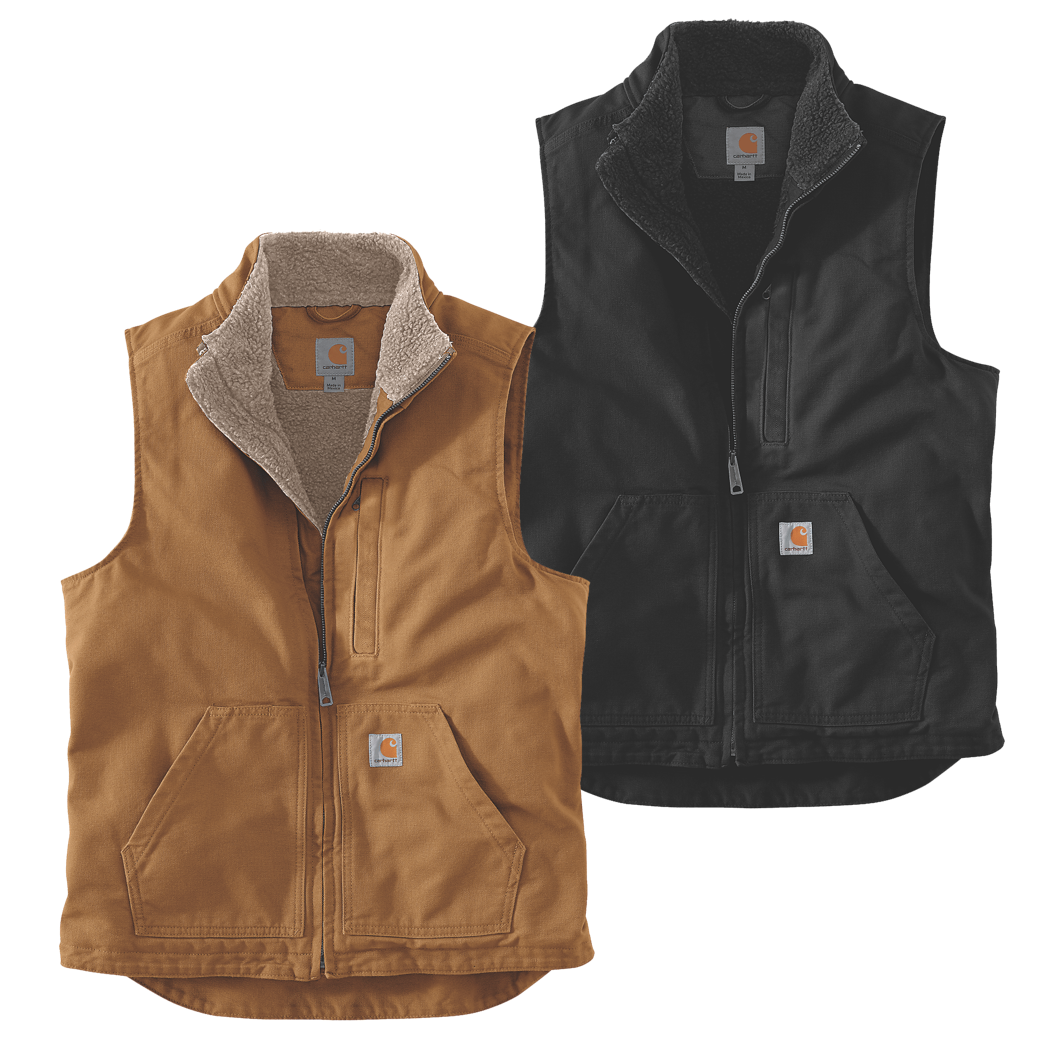 Carhartt Washed Duck Sherpa Lined Mock Neck Herren Weste 104277