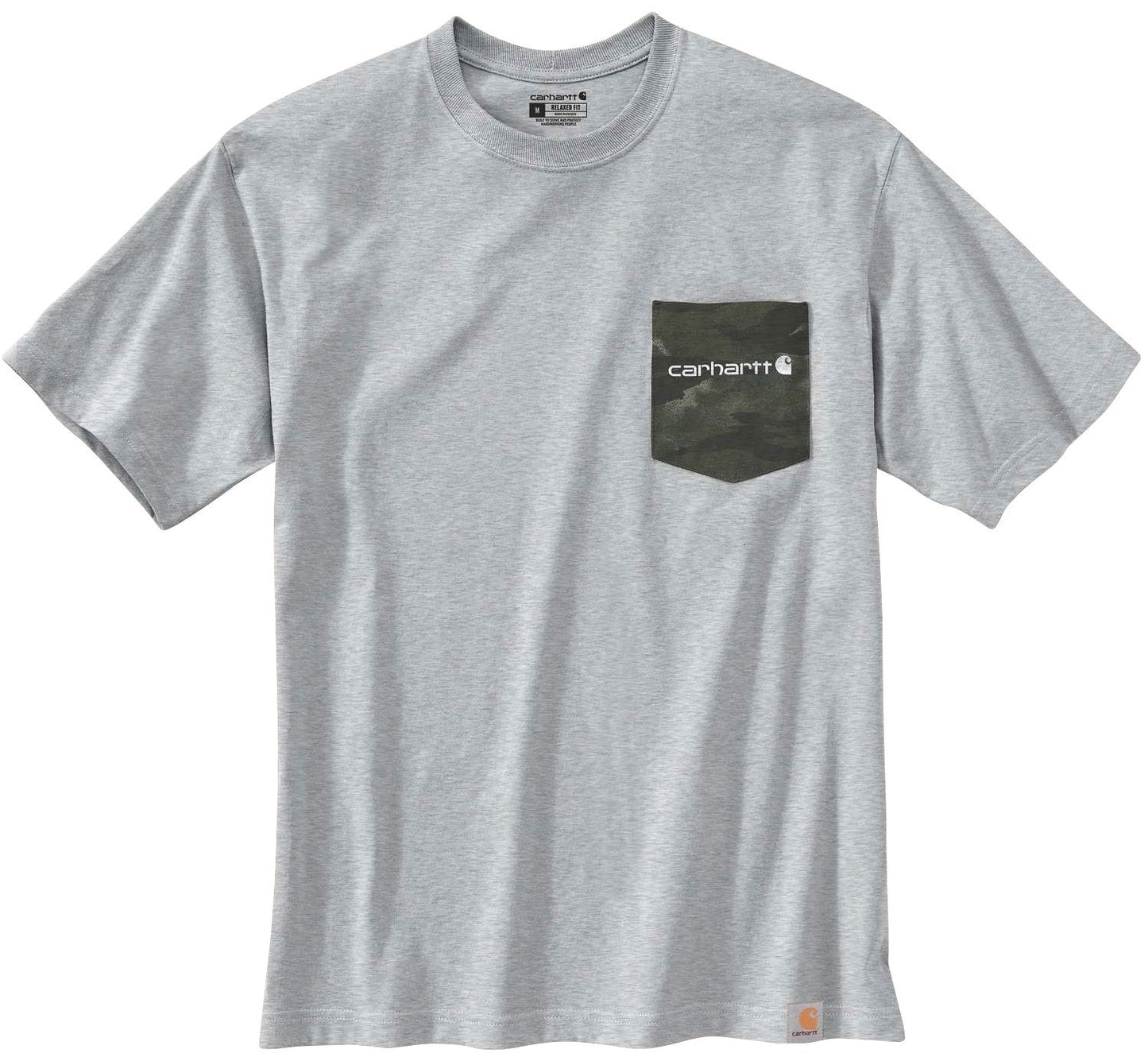 Carhartt Pocket T-Shirt mit Camo Muster Hellgrau 105352