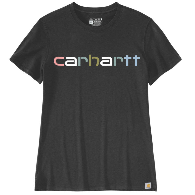Carhartt Damen T-Shirt mit Carhartt Multi Color Graphic Logo 105764