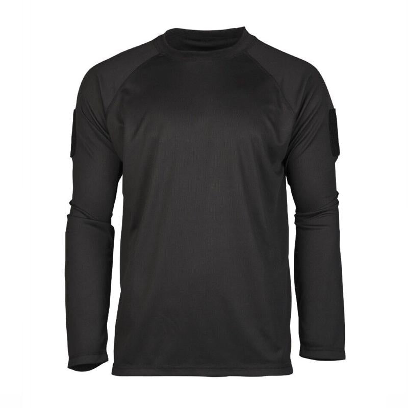 Mil-Tec Tactical Langarmshirt arbeitskleidung-store – Schwarz Quick Dry