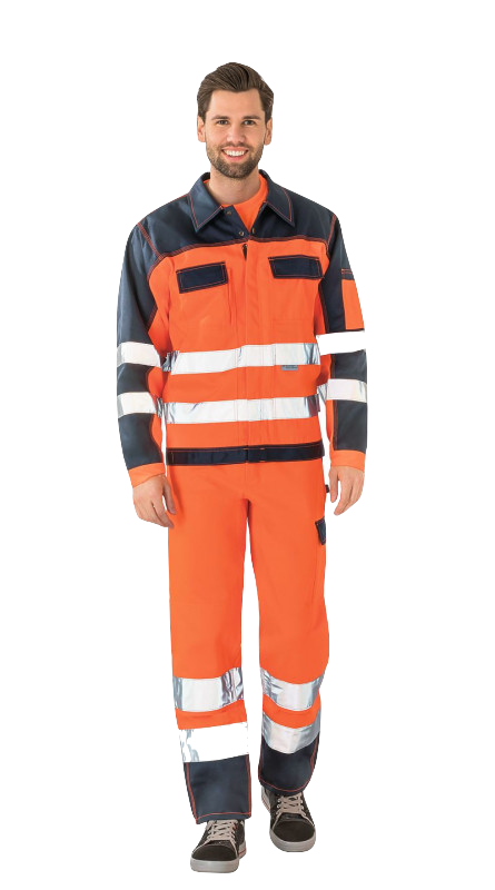 Planam Warnschutz Bundjacke 2-farbig Orange/Marine 2006