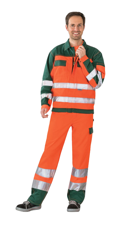 Planam Warnschutz Bundjacke 2-farbig Orange/Grün 2008