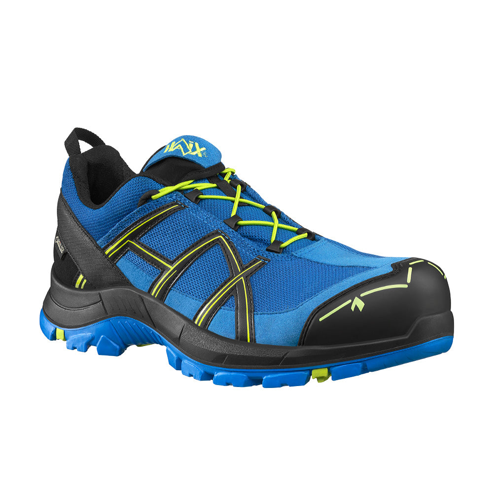 HAIX Black Eagle Safety 40.1 low/blue-citrus Arbeitsschuhe S3 610009 + gratis HAIX Athletic Socken