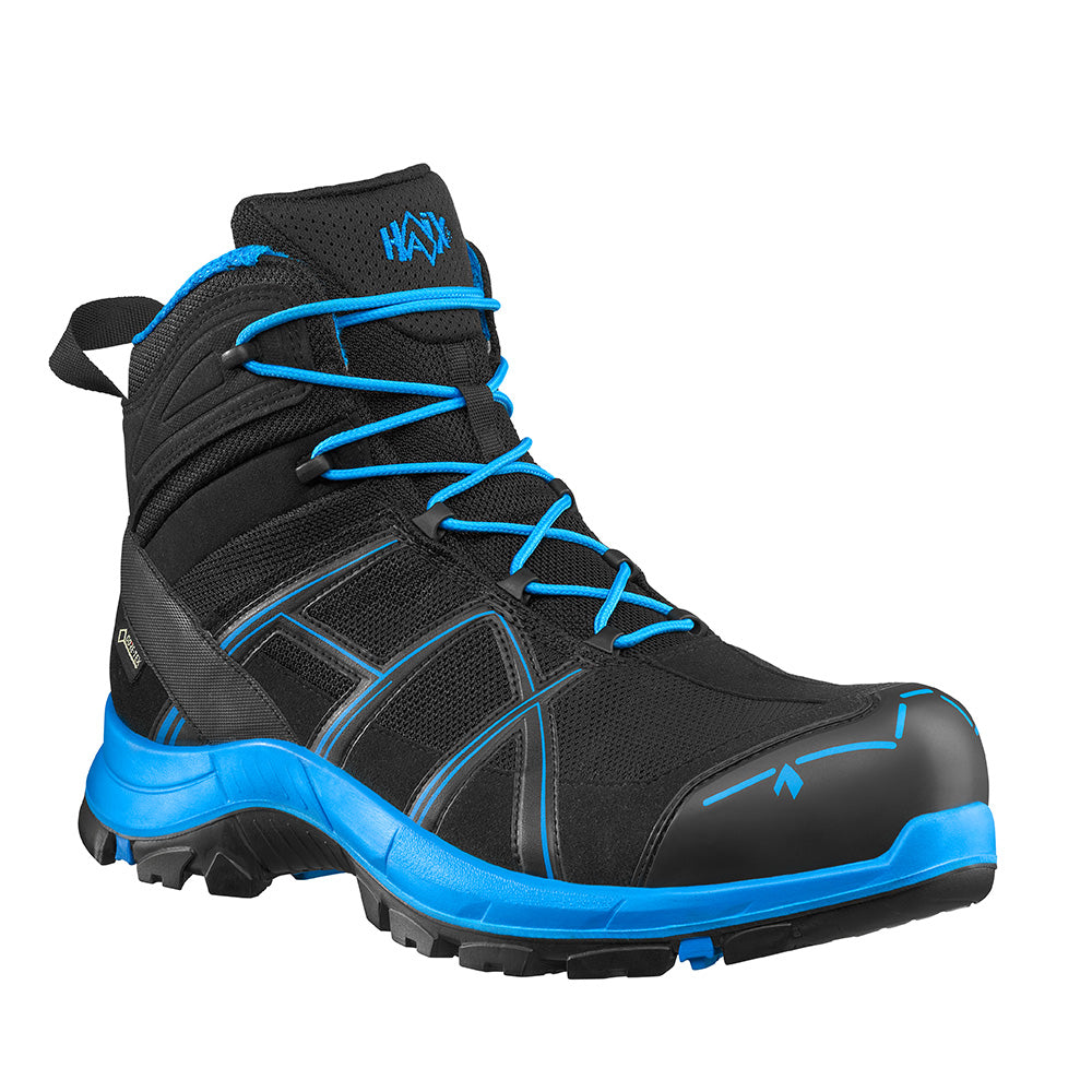 Haix Black Eagle Safety 40.1 Mid Black/Blue Arbeitsstiefel S3