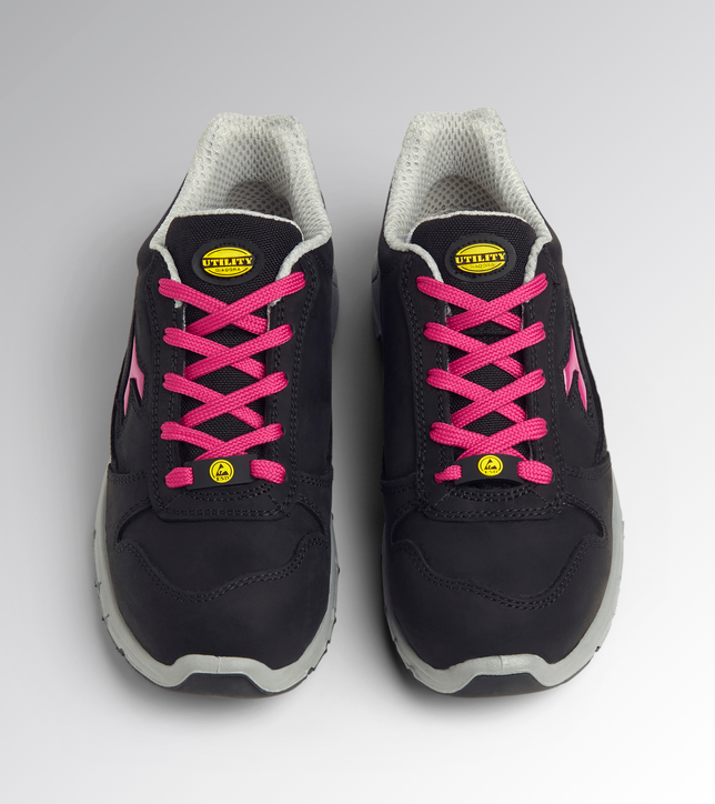 Diadora Run Low Arbeitsschuhe S3 SRC ESD Schwarz/Pink 701.175303
